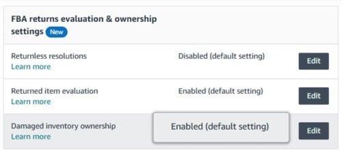 FBA Returns Evaluation & Ownership